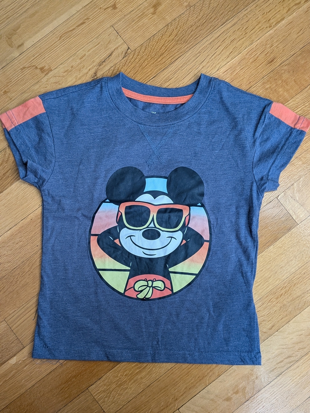 Disney Junior Kids Short Sleeve Graphic Tee - Mickey Mouse, Blue. Size 4T